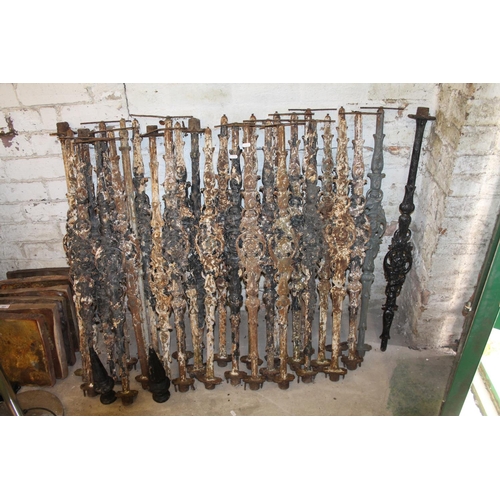 819 - Wrought iron railing spindles.  (30)