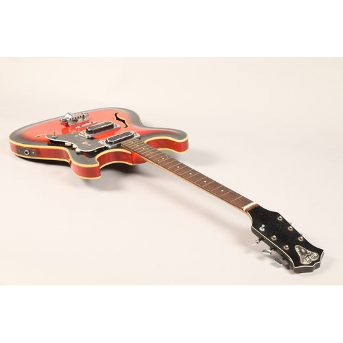 392 - Burns of London TR2 Guitar, 1963, Decal on back 'Patents APP 35877, 37732, 43736, U.S PAT 196530 Mad... 