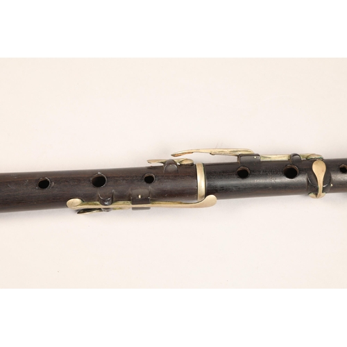 367 - Nickel mounted Flute by Metzler & Co, 37 Great Marlborough Street, London, stamped on all parts,... 