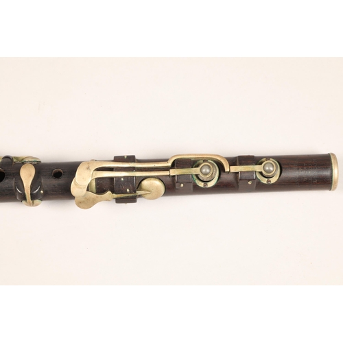 367 - Nickel mounted Flute by Metzler & Co, 37 Great Marlborough Street, London, stamped on all parts,... 