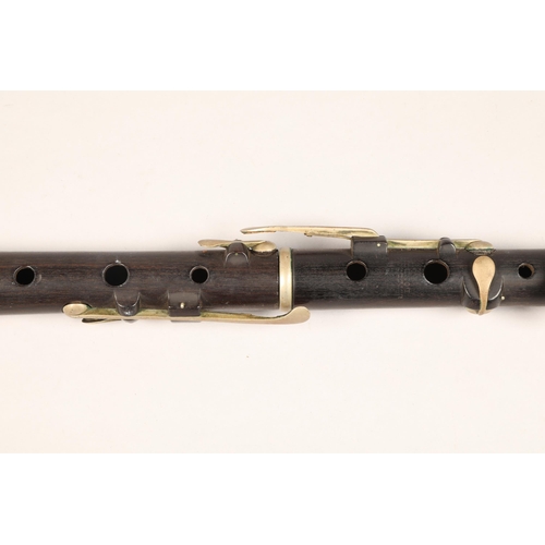 367 - Nickel mounted Flute by Metzler & Co, 37 Great Marlborough Street, London, stamped on all parts,... 