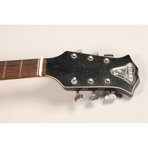 392 - Burns of London TR2 Guitar, 1963, Decal on back 'Patents APP 35877, 37732, 43736, U.S PAT 196530 Mad... 