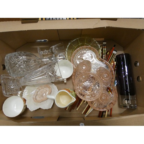 109 - Box of various household to include glassware etc.