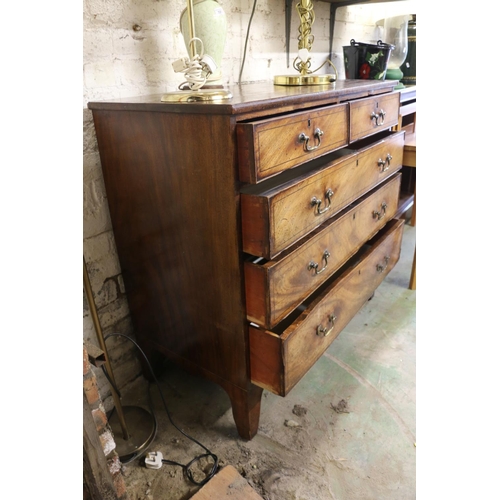 842 - Georgian mahogany  chest of drawers, 100 x 107x 52cm.