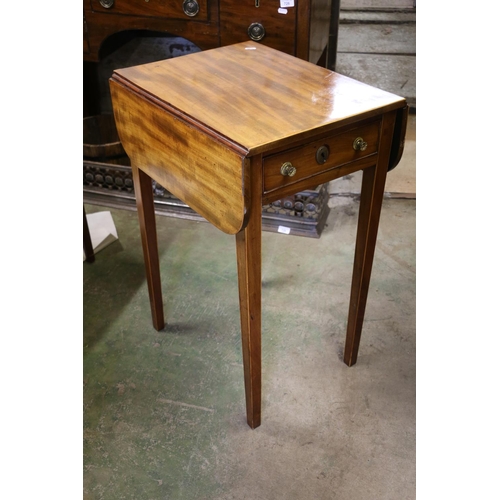 845 - 19th century mahogany dropleaf occasional table, 73cm.