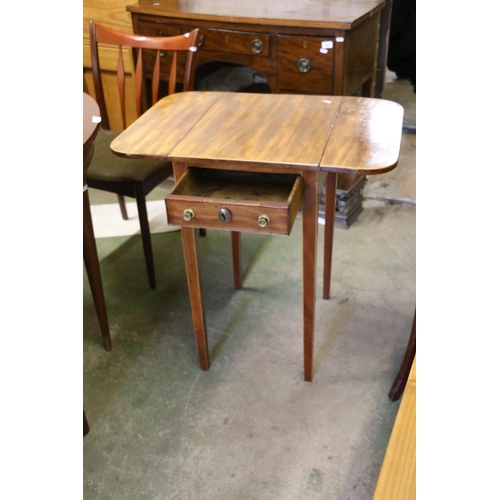 845 - 19th century mahogany dropleaf occasional table, 73cm.