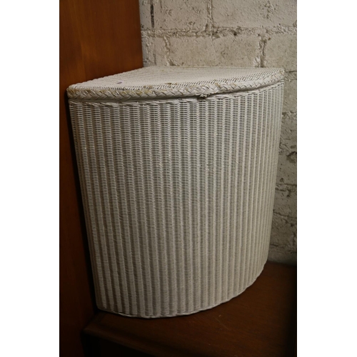 857 - Llyod Loom style corner laundry basket, 54cm.