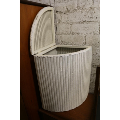 857 - Llyod Loom style corner laundry basket, 54cm.