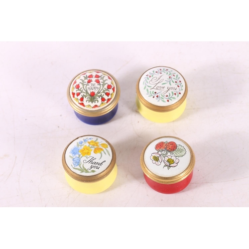 12 - Enamel trinket boxes, to include Halcyon Days, Crummles, etc.