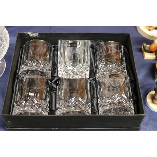 27 - Crystal to include Thomas Webb whisky glasses, an Edinburgh crystal vase, etc.