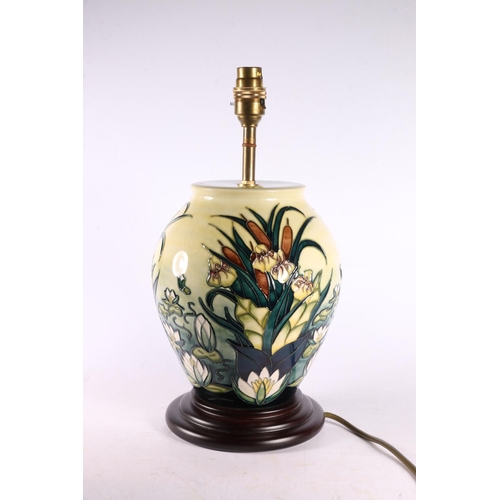 80 - Moorcroft style table lamp, 37cm.