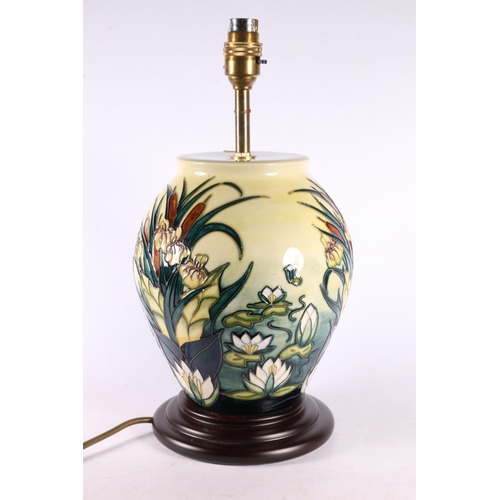 80 - Moorcroft style table lamp, 37cm.