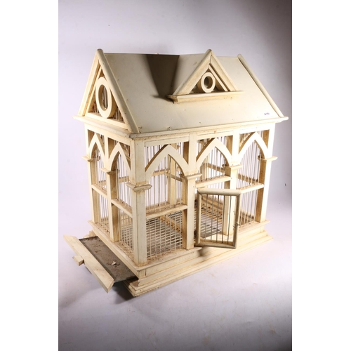 82 - Architectural style bird cage, 50cm.