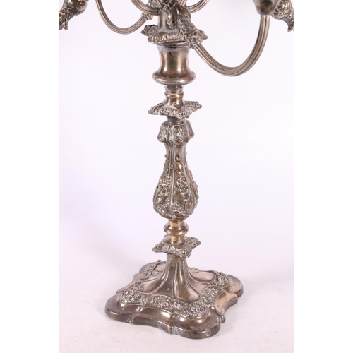 116 - Four branch EPNS candelabra, 52cm.