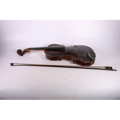 349 - Violin, in original case, with bow.