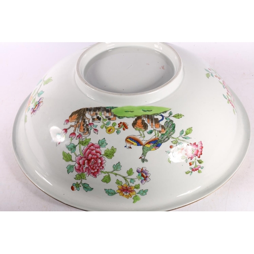 329 - Copeland Spode porcelain bowl decorated with chinoiserie scene, 39cm diameter.