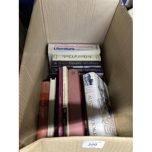 200 - Box of books, mainly India history books.