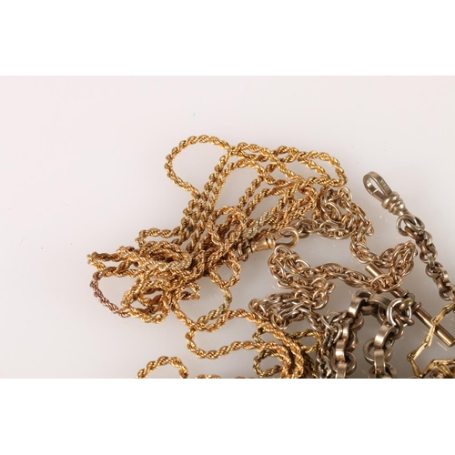 501 - Group of yellow metal neckchains