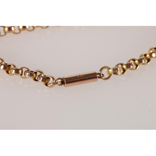 581 - 9ct gold Belcher link neck chain, 8.6g.