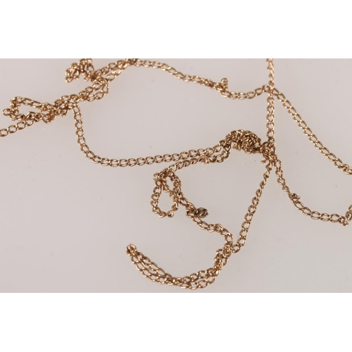 677 - 9ct gold chain, 2.9g, with two other chains. 