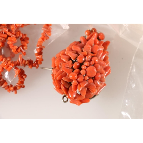 510 - Coral necklaces, over 400g.