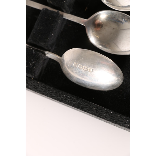 684 - Set of six George V silver coffee spoon, hallmarked Sheffield 1923, and another set of six, and wine... 