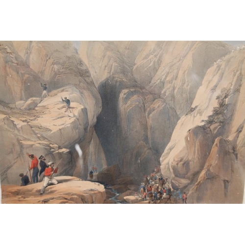 410 - LOUIS HAGHE (Belgian 1806-1885), Beloochees in the Bolan Pass, lithograph, 27cm x 24cm, frame 49cm x... 