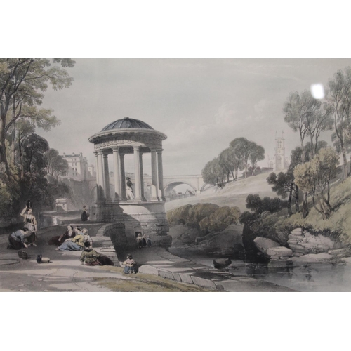 424 - WILLIAM LEIGHTON LEITCH, St Bernards Well, lithograph, signed lower right, 28cm x 39cm in Hogarth ty... 