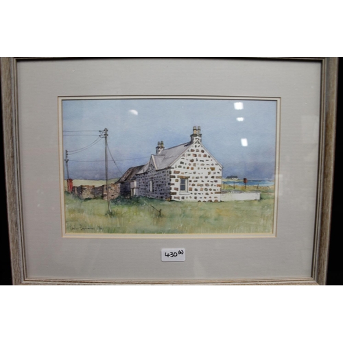 430 - CAROLINE BUCHANAN, Cottage Milton Tiree, watercolour, signed and dated 1991 lower left, 25cm x 34cm,... 