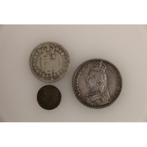 721 - UNITED KINGDOM Queen Victoria (1837-1901) silver crown 1889, half crown 1890 etc.