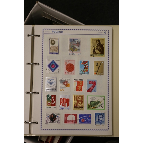 702 - Stamp collection held across 8 albums and stockbooks including four Philatellia ring binders of 20th... 