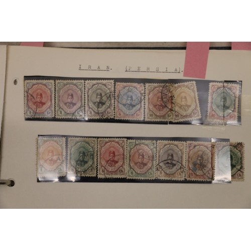 745 - Album of world stamps including INDIA, USA, LIBERIA, KENYA, HONG KONG, GERMANY, etc.