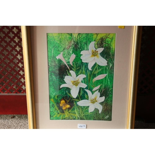 452 - B DALGLEISH, still life vase of flowers, oil painting, signed lower right, 49cm x 59cm, frame 59cm x... 