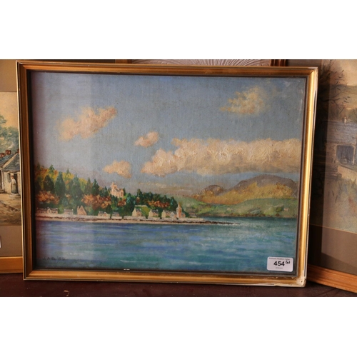 454 - JAB, edge of the loch, oil painting, signed with initials and dated '58 lower left, 29cm x 39cm. W S... 