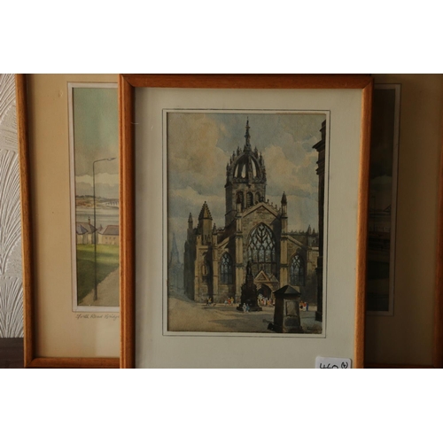 460 - JOHN S SPENCE, Forth Road Bridge, watercolour, signed lower right, 24cm x 35cm, frame 38cm x 48cm an... 