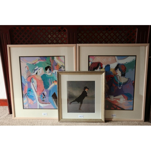 466 - ISAAC MAIMON, Nicole & Marie and Cecile & Suzanne, two prints, 42cm x 34cm, frame 61cm x 54c... 