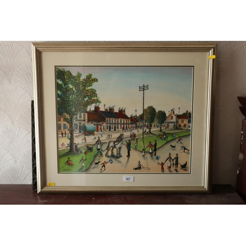 467 - ANDY BROTHERSTONE(Scottish b1960), town scene, oil painting, signed lower left, 39cm x 49cm, frame 5... 