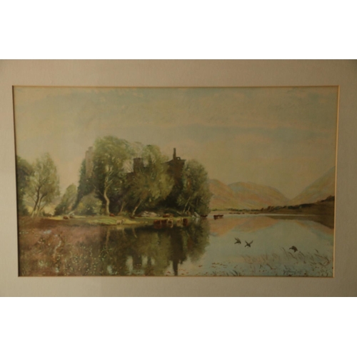 470 - After SIR DAVID MURRAY RA, Loch Morar and Kilchurn Castle, two prints, 31cm x 52cm, frame 56cm x 76c... 