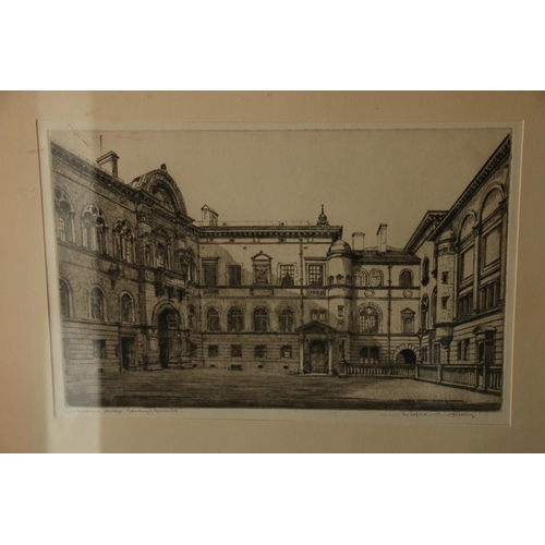 479 - WILFRED C APPLEBY, Medical College Edinburgh University, etching, pencil signed lower right, 22cm x ... 