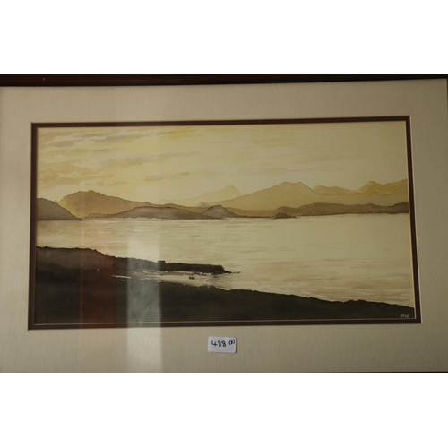 488 - EDITH MCLEAN (illustrator for Vogue), Maushold Head and Barrule, watercolour, signed lower right, 27... 