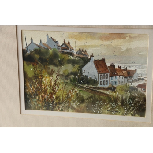 497 - DOUGLAS PHILLIPS, St Monans Cottages, watercolour, signed lower right, 18cm x 27cm, frame 45cm x 52c... 