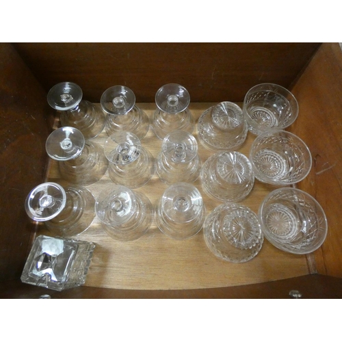 265 - Box of various suites of glasses.