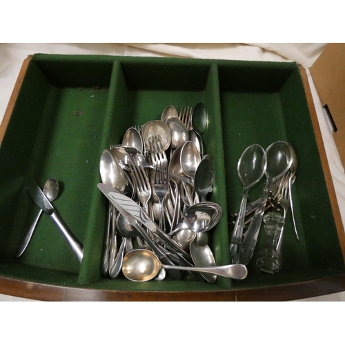 266 - Box of vintage cutlery.