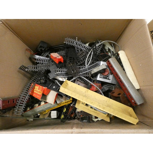 267 - Large box of various rolling stock to include Tri and Hornby.