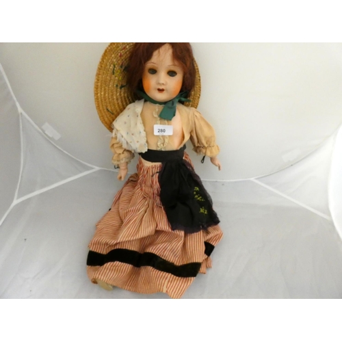 280 - Antique French composite doll made by Bru Paris Circ (1896)