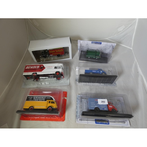 282 - Six boxed die cast lorries, mostly Spanish.