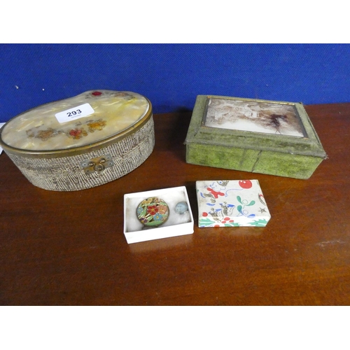 293 - Two various trinket boxes etc.