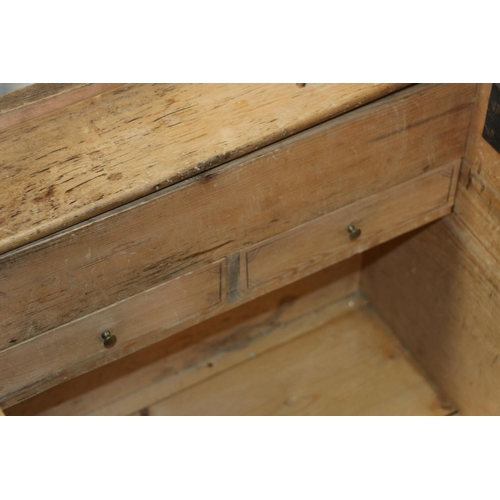 788 - Pine ships chest with fitted interior, 55 x 108 x 55cm.