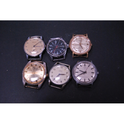 358 - Six manual wind and automatic watches to include Marvin, Incarna, Timex, Mirpuri Antimagnetic and In... 