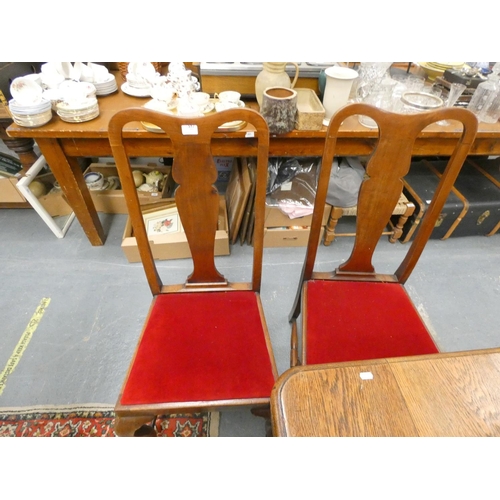 447 - Set of four mahogany dining chairs.